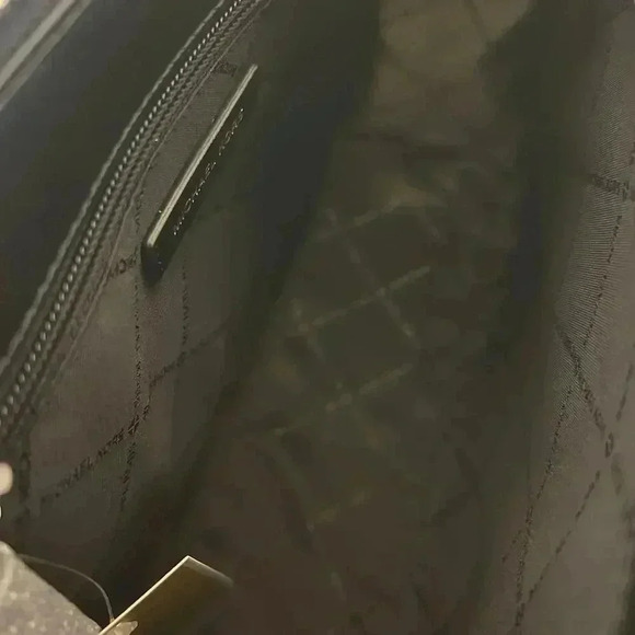 Michael Kors Purse & Wallet Sheila Medium Signature Logo and Metallic Satchel Bl - Picture 8 of 12